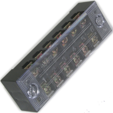 Клеммная колодка винтовая с крышкой RUICHI TB-1506, 12 контактов, М3, 15 А, 600 В, 14 AWG, 2 мм2, корпус пластик модифицированный