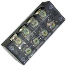 Клеммная колодка винтовая с крышкой RUICHI TBC-6004, 8 контактов, 60 А, 600 В, 0,5…10 мм2, корпус пластик модифицированный