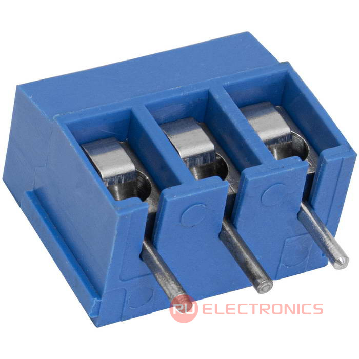 Винтовой модульный клеммный блок RUICHI RG300-5.0-03P, на плату, 3 контакта, шаг 5.00 мм Винтовой модульный клеммный блок RUICHI RG300-5.0-03P, на плату, 3 контакта, шаг 5.00 мм