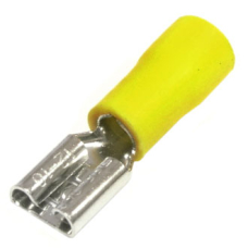 Клемма ножевая изолированная F-типа (гнездо) RUICHI FDD 5.5-250 мм, жёлтая