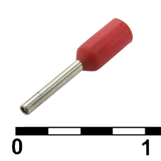 Наконечник втулочный изолированный RUICHI DN00206, 0.75x6 мм, 0.25 мм?, красный
