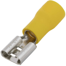 Клемма ножевая изолированная F-типа (гнездо) RUICHI FDD 5.5-250 мм, жёлтая