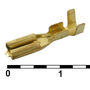 Клемма ножевая неизолированная F-типа RUICHI DJ622-D2.8A, 2.8 мм, латунь