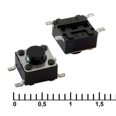 Тактовая кнопка RUICHI IT-1102WA, 6x6x5 мм, OFF-(ON), 50 мА, 12 В, 100 мОм