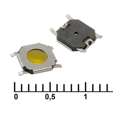 Тактовая кнопка RUICHI IT-1187N, 6.4x5.2x0.8 мм, без толкателя, 50 мА, 12 В, 100 мОм