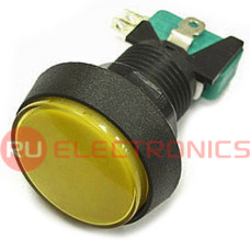 Кнопка GMSI круглая RUICHI 4B-C с LED подсветкой 12 В, 5 А, 30 мОм, 250 В, NO(NC)+NC(NO), желтая