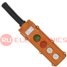 Пост 4-х кнопочный на кабель RUICHI GB8-B105, 50х70х200 мм, 250 В, 5 А, 50 мОм, -25…+70 °С, пластик, крышка ABS, оранжевый