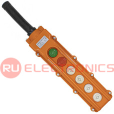 Пост 6-ти кнопочный на кабель RUICHI GB8-B106, 50х70х260 мм, 250 В, 5 А, 50 мОм, -25…+70 °С, пластик, крышка ABS, оранжевый