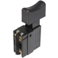 Выключатель для электроинструмента RUICHI JB15HL-8, 6 А, 250 В, 60 Гц, латунь, корпус нейлоновый черный, монтаж на винтовую клемму, c функцией включения-отключения устройства