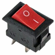 Клавишный переключатель RUICHI KCD5-101-C3-R/2P, ON-OFF, 2 контакта, красный