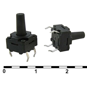 Тактовая кнопка пылевлагозащищенная RUICHI WS88125-250AH, 8х8х12.5 мм, OFF-ON (4Р), IP 67, 50 мА, 12 В, 100 мОм