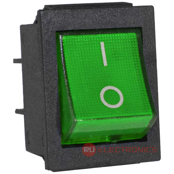 Клавишный переключатель RUICHI IRS-201-2C, ON-OFF, зеленый Клавишный переключатель RUICHI IRS-201-2C, ON-OFF, зеленый