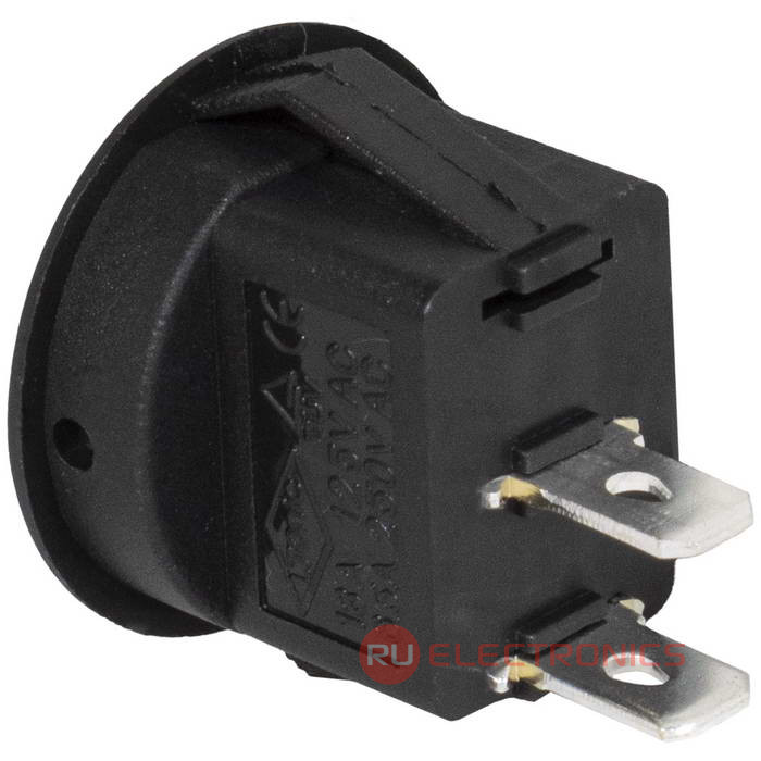 Клавишный переключатель RUICHI RS-101-8C, ON-OFF, черный Клавишный переключатель RUICHI RS-101-8C, ON-OFF, черный