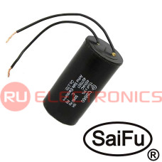 Пусковой конденсатор SAIFU CBB60, 15 мкФ, 450 В, с проводом