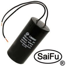 Пусковой конденсатор SAIFU CBB60, 50 мкФ, 450 В, с проводом