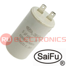 Пусковой конденсатор SAIFU CBB60, 5 мкФ, 450 В