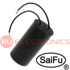Пусковой конденсатор SAIFU CBB60, 20 мкФ, 630 В, с проводом