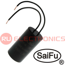 Пусковой конденсатор SAIFU CBB60, 15 мкФ, 630 В, с проводом