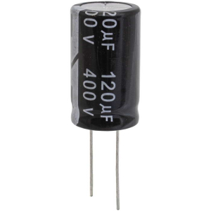 KM121M2GBKJ1835VBK JWCO Конденсатор электролитический радиальный, 120 мкФ, 400 В,     18х35 мм, -25…+105 °C, наработка 2000 часов