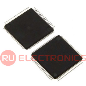 STM32F745VET6, микроконтроллер ST Microelectronics, 32 бита серии ARM® Cortex®-M7, 216      МГц, 512KB (512K x  8)  флэш-память, 320 Кб ОЗУ, диапазон питания 1.7 В - 3.6 В, корпус LQFP- 100