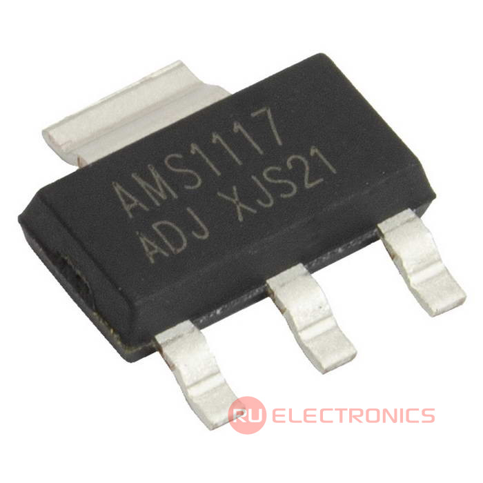AMS1117-ADJ HXY линейный стабилизатор напряжения, ADJ, 1 А, Vdrop = 1.4 В, SOT-223 AMS1117-ADJ HXY линейный стабилизатор напряжения, ADJ, 1 А, Vdrop = 1.4 В, SOT-223