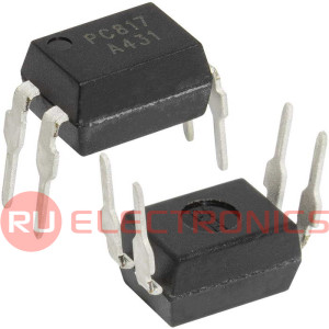 PC817A SLKOR, одноканальная оптопара с транзисторным выходом, NPN транзистор, 70 В, 5 кВ изол, 100 %...160 % CTR, для  сквозного монтажа, корпус DIP-4