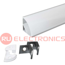 Профиль для светодиодной ленты RUICHI угловой алюминиевый 601-1, 1 м