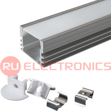 Профиль для светодиодной ленты RUICHI накладной алюминиевый 505-2, 2 м