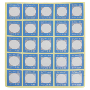 Этикетка термоиндикаторная 25х21мм RUICHI BCW1-60 (60 C)