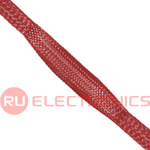 Оплетка кабельная защитная синтетическая RUICHI RUI-02, красная 200 м