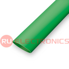 Трубка термоусадочная неподдерживающая горение RUICHI ТУТнг, 1/0,5 мм, усадка 2:1, 1 м, полиолефин, зеленая