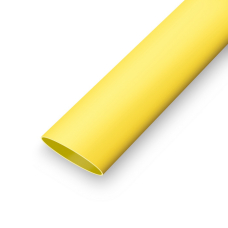 Трубка термоусадочная с клеевым слоем RUICHI ТУТ, 12/4 мм, усадка 3:1, 1 м, полиолефин, желтая
