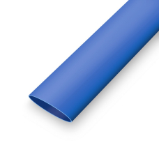 Термоусадочная трубка без клеевого слоя RUICHI, коэффициент усадки 2:1, длина 1 м, диаметр 10 мм, синяя