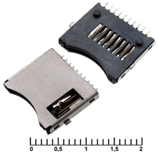 Держатель карты памяти RUICHI micro-SD SMD 10pin switch M, 10 контактов