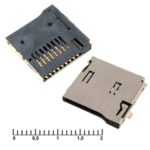 Держатель карты памяти RUICHI micro-SD SMD 9pin ejector, 9 контактов