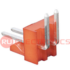 Штырь для платы RUICHI ТР-005-2, 2 контакта, шаг 2.54 мм, оранжевый, угловой