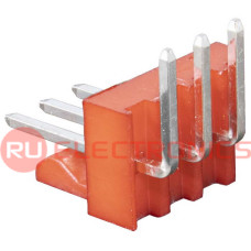 Штырь для платы RUICHI ТР-005-3, 3 контакта, шаг 2.54 мм, оранжевый, угловой