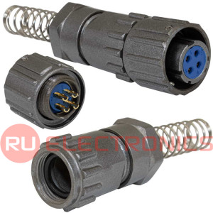 Разъём быстроразъёмный RUICHI FQ14-4pin TK-8 4-х контактный