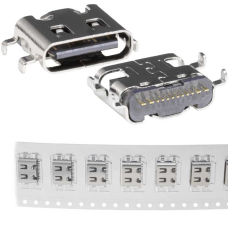 Разъём USB RUICHI USB3.1 TYPE-C 16PF-076, 16 контактов