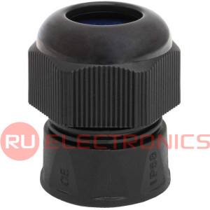 Герметичный ввод RUICHI, M20x1.5 мм, IP68, диаметр кабеля до 8 мм, -40...+85 °C, корпус нейлон PA66, черный
