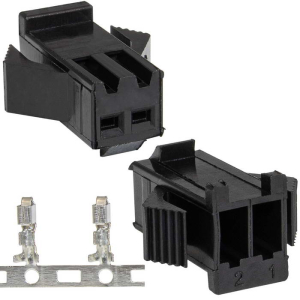 Разъем питания низковольтный RUICHI SM-2F 2.54mm + Terminal, гнездо, с контактами