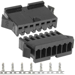 Разъем питания низковольтный RUICHI SM-7F 2.54mm + Terminal, гнездо, с контактами