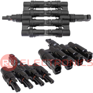 Коннектор для солнечных батарей RUICHI DF-2601A-4P (MC4Y 3x1) универсальный