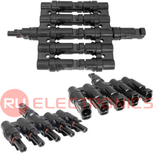 Коннектор для солнечных батарей RUICHI DF-2601A-P (MC4Y 4x1) универсальный