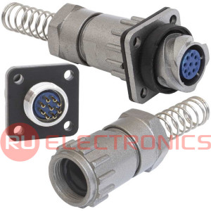 Разъём быстроразъёмный RUICHI FQ14-9pin ZPK, 9-контактный