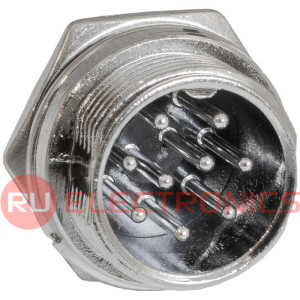 Разъём цилиндрический малогабаритный RUICHI GX16M-9B, 9 контактов