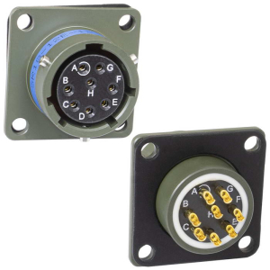 Разъём быстроразъёмный, блочная часть, гнездо, с байонетным соединением RUICHI SR18-12E-12-4SN, серия I, 8 контактов