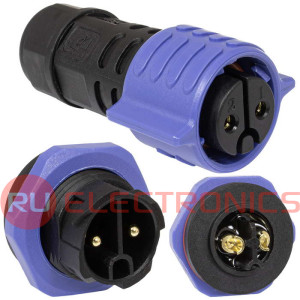 Герметичный разъем SZC, комплект, SZC20B-2P-M-FB, кабель-кабель, ip68, 2 pin, байонетное соединение