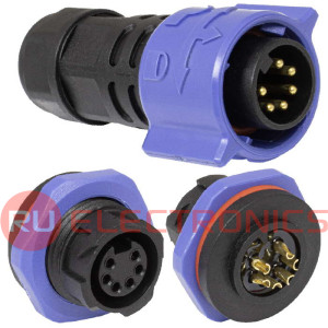 Герметичный разъем SZC, комплект, SZC20B-6P-M-FB, кабель-блок, ip68, 6 pin, байонетное соединение