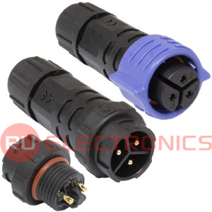 Герметичный разъем SZC, комплект, SZC16B-3P-F-M, кабель-кабель, ip68, 3 pin, байонетное соединение